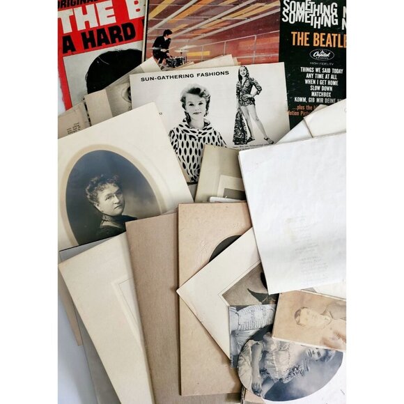 HUGE Bulk Ephemera Lot Of 150 Pcs Victorian Vintage Photos Maps Ads Movie INVRMZ - Picture 3 of 15